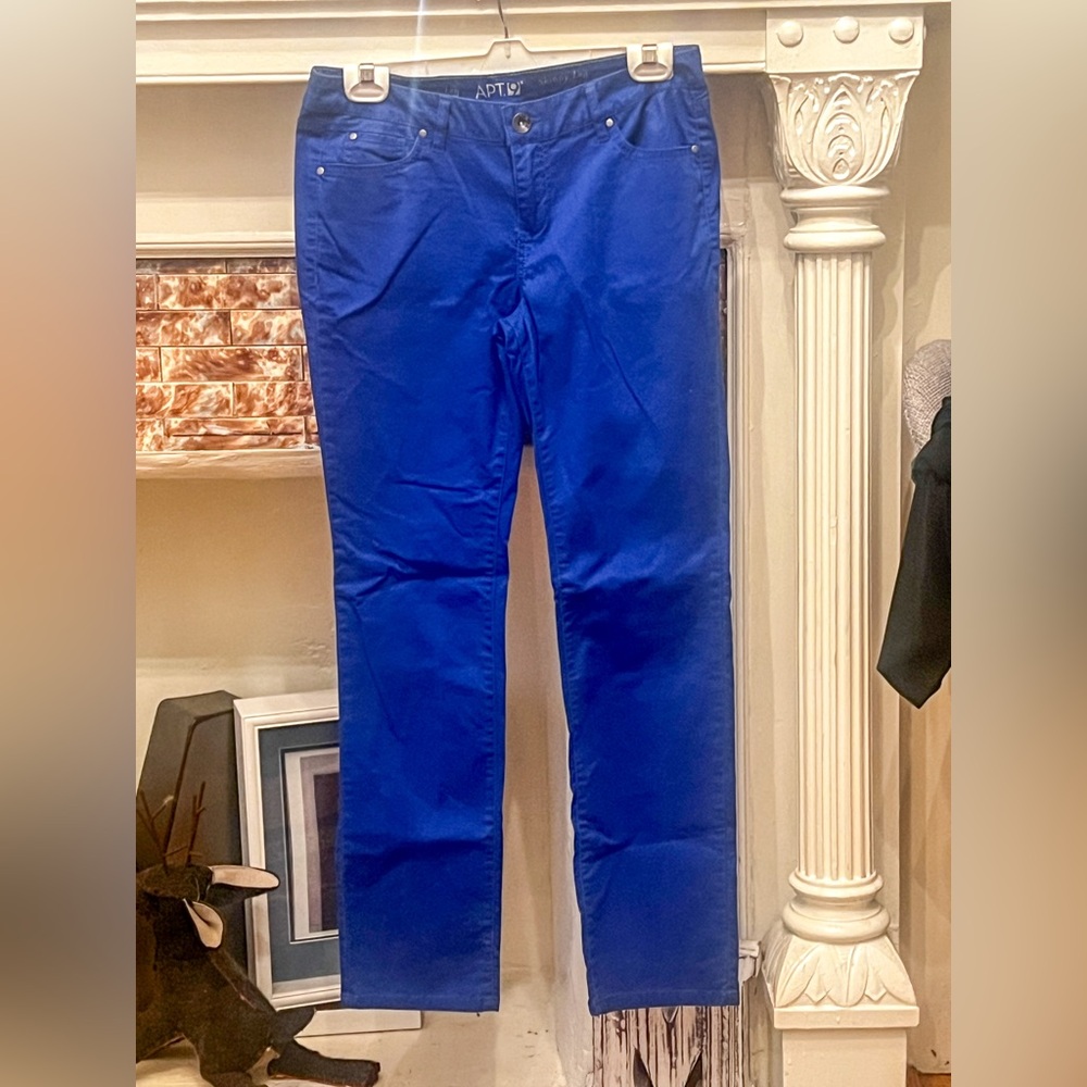 Apt. 9 Modern Fit Skinny Leg Denim Jeans Women's Blue Mid Rise size 8p